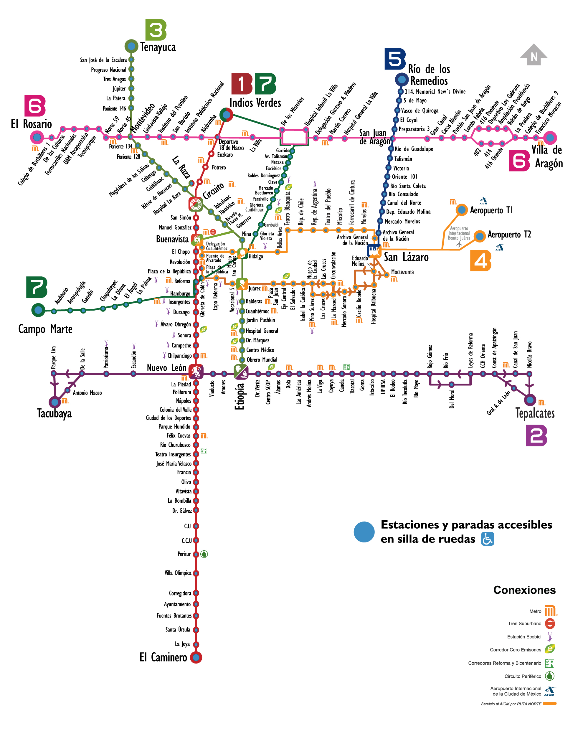 Mapa del metro CDMX